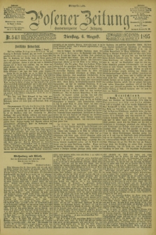 Posener Zeitung. Jg.102, Nr. 543 (6 August 1895) - Mittag=Ausgabe.