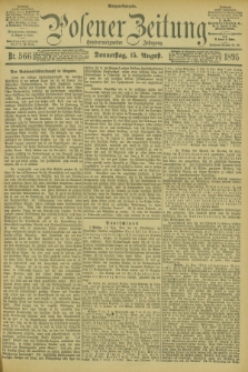 Posener Zeitung. Jg.102, Nr. 566 (15 August 1895) - Morgen=Ausgabe. + dod.