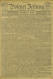 Posener Zeitung. Jg.102, Nr. 567 (15 August 1895) - Mittag=Ausgabe.