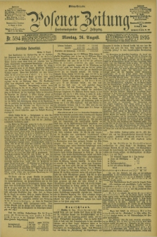 Posener Zeitung. Jg.102, Nr. 594 (26 August 1895) - Mittag=Ausgabe.