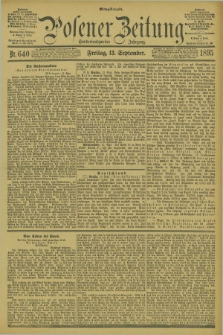 Posener Zeitung. Jg.102, Nr. 640 (13 September 1895) - Mittag=Ausgabe.