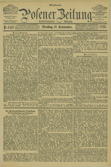 Posener Zeitung. Jg.102, Nr. 649 (17 September 1895) - Mittag=Ausgabe.