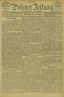 Posener Zeitung. Jg.102, Nr. 652 (18 September 1895) - Mittag=Ausgabe.