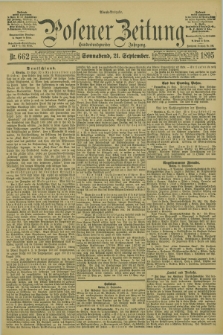 Posener Zeitung. Jg.102, Nr. 662 (21 September 1895) - Abend=Ausgabe.