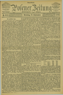 Posener Zeitung. Jg.102, Nr. 663 (22 September 1895) - Morgen=Ausgabe. + dod.