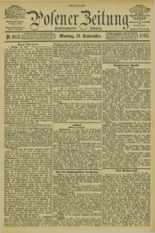 Posener Zeitung. Jg.102, Nr. 665 (23 September 1895) - Abend=Ausgabe.