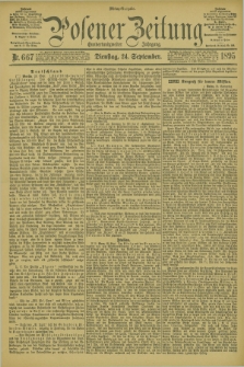 Posener Zeitung. Jg.102, Nr. 667 (24 September 1895) - Mittag=Ausgabe.