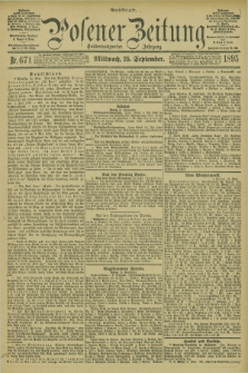 Posener Zeitung. Jg.102, Nr. 671 (25 September 1895) - Abend=Ausgabe.