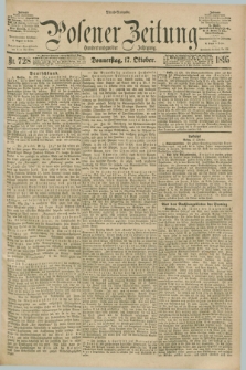 Posener Zeitung. Jg.102, Nr. 728 (17 Oktober 1895) - Abend=Ausgabe.