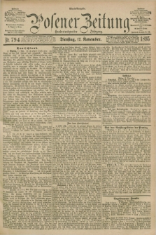 Posener Zeitung. Jg.102, Nr. 794 (12 November 1895) - Abend=Ausgabe.