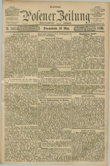 Posener Zeitung. Jg.103, Nr. 342 (16 Mai 1896) - Abend=Ausgabe.