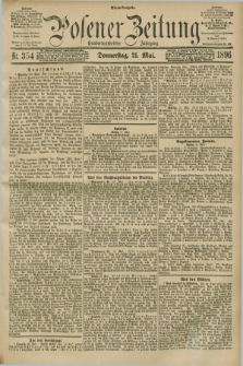 Posener Zeitung. Jg.103, Nr. 354 (21 Mai 1896) - Abend=Ausgabe.