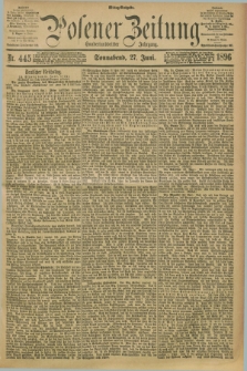 Posener Zeitung. Jg.103, Nr. 445 (27 Juni 1896) - Mittag=Ausgabe.