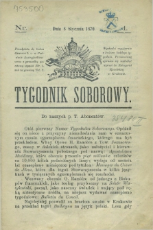 Tygodnik Soborowy. 1870, nr 1 (8 stycznia)