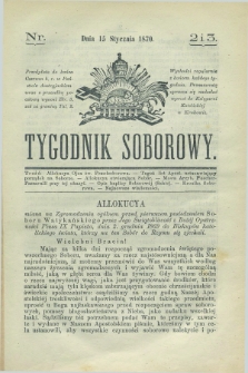 Tygodnik Soborowy. 1870, nr 2/3 (15 stycznia)