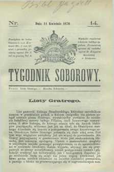 Tygodnik Soborowy. 1870, nr 14 (14 kwietnia)