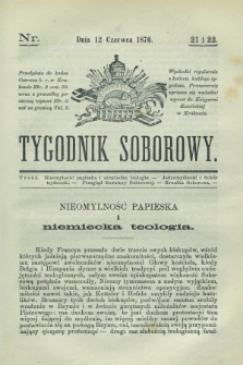 Tygodnik Soborowy. 1870, nr 21/22 (12 czerwca)