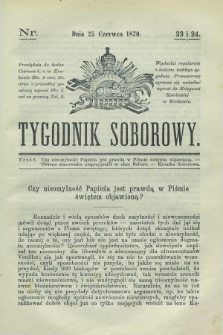 Tygodnik Soborowy. 1870, nr 23/24 (25 czerwca)