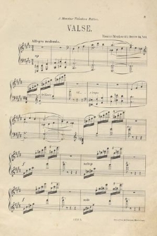 Trois morceaux : pour piano : oeuvre 34. No. 1, Valse