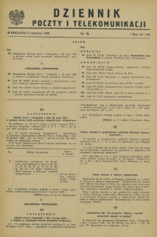 Dziennik Poczty i Telekomunikacji. 1950, nr 6 (5 czerwca)