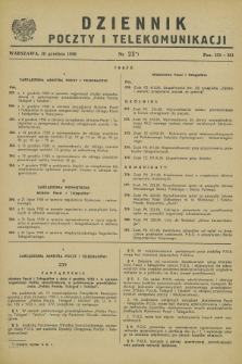 Dziennik Poczty i Telekomunikacji. 1950, nr 21 (30 grudnia)