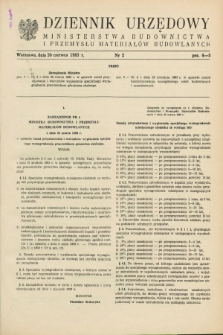 Dziennik Urzędowy Ministerstwa Budownictwa i Przemysłu Materiałów Budowlanych. 1983, nr 2 (30 czerwca)