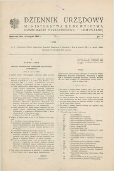 Dziennik Urzędowy Ministerstwa Budownictwa Gospodarki Przestrzennej i Komunalnej. 1986, nr 2 (11 listopada)