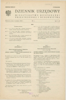 Dziennik Urzędowy Ministerstwa Gospodarki Przestrzennej i Budownictwa. 1988, nr 1 (5 września)
