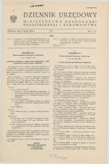 Dziennik Urzędowy Ministerstwa Gospodarki Przestrzennej i Budownictwa. 1990, nr 1 (15 maja)