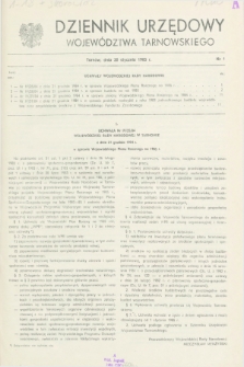 Dziennik Urzędowy Województwa Tarnowskiego. 1985, nr 1 (30 stycznia)