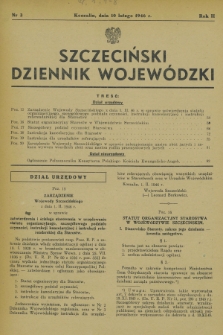Szczeciński Dziennik Wojewódzki. R.2, nr 3 (10 lutego 1946)