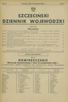 Szczeciński Dziennik Wojewódzki. R.2, nr 13 (8 listopada 1946)