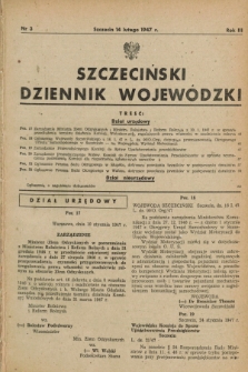 Szczeciński Dziennik Wojewódzki. R.3, nr 3 (14 lutego 1947)