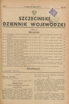 Szczeciński Dziennik Wojewódzki. R.3, nr 9 (31 lipca 1947)