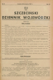 Szczeciński Dziennik Wojewódzki. R.3, nr 11 (20 września 1947)