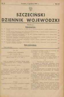 Szczeciński Dziennik Wojewódzki. R.3, nr 14 (3 grudnia 1947)