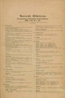 Szczeciński Dziennik Wojewódzki. R.4, Skorowidz alfabetyczny (1948)