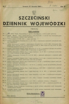 Szczeciński Dziennik Wojewódzki. R.4, nr 1 (27 stycznia 1948)