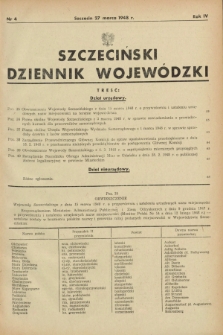Szczeciński Dziennik Wojewódzki. R.4, nr 4 (27 marca 1948)