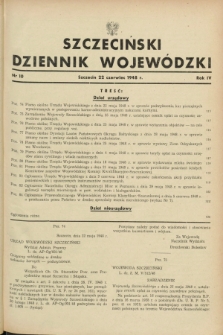 Szczeciński Dziennik Wojewódzki. R.4, nr 10 (22 czerwiec 1948)