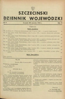 Szczeciński Dziennik Wojewódzki. R.4, nr 11 (30 czerwiec 1948)