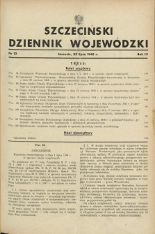 Szczeciński Dziennik Wojewódzki. R.4, nr 12 (22 lipca 1948)