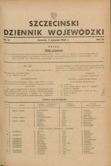 Szczeciński Dziennik Wojewódzki. R.4, nr 13 (5 sierpnia 1948)