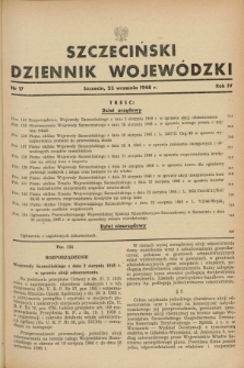 Szczeciński Dziennik Wojewódzki. R.4, nr 17 (23 września 1948)