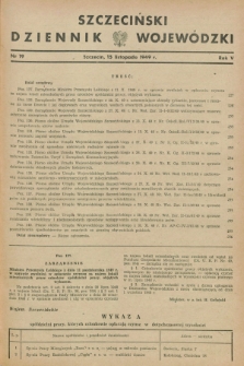 Szczeciński Dziennik Wojewódzki. R.5, nr 19 (15 listopada 1949)