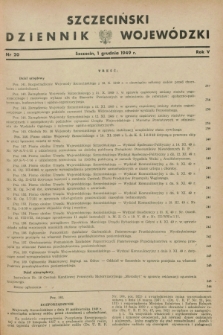 Szczeciński Dziennik Wojewódzki. R.5, nr 20 (1 grudnia 1949)