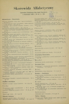 Szczeciński Dziennik Wojewódzki. [R.6], Skorowidz alfabetyczny (1950)