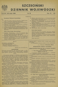 Szczeciński Dziennik Wojewódzki. [R.6], nr 10 (20 maja 1950)