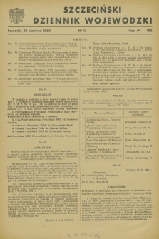 Szczeciński Dziennik Wojewódzki. [R.6], nr 12 (25 czerwca 1950)
