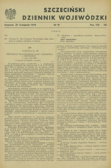 Szczeciński Dziennik Wojewódzki. [R.6], nr 19 (27 listopada 1950)